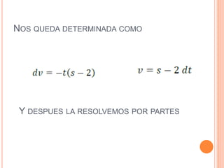 NOS QUEDA DETERMINADA COMO
Y DESPUES LA RESOLVEMOS POR PARTES