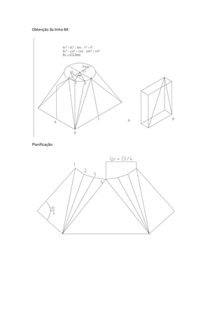 Obtenção da linha B4:
Planificação:
 
