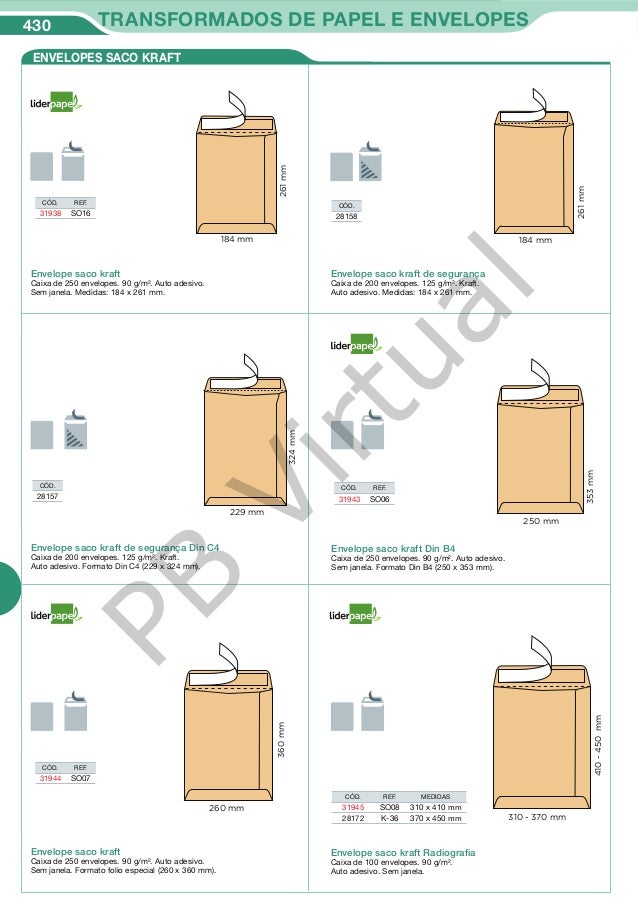 Catálogo - Transformados de papel e envelopes