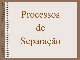 Processos 
de 
Separação 
 