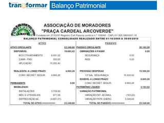 Balanço Patrimonial
 