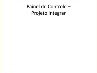 Painel de Controle –
Projeto Integrar
 