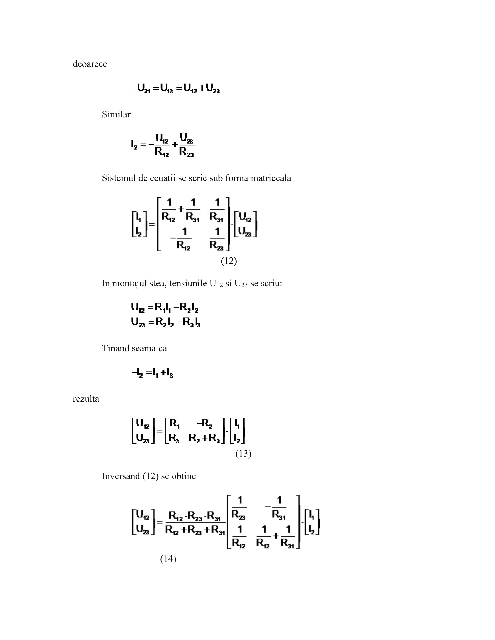 Transformarea stea – triunghi si triunghi stea rezistoare | DOC