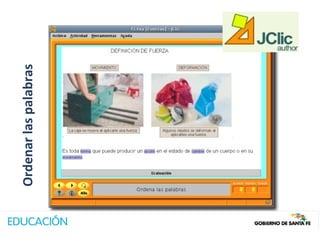 Ordenar las palabras
 