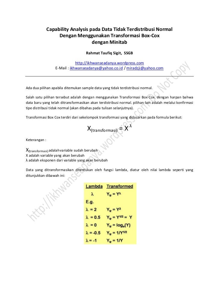 Transformasi box-cox