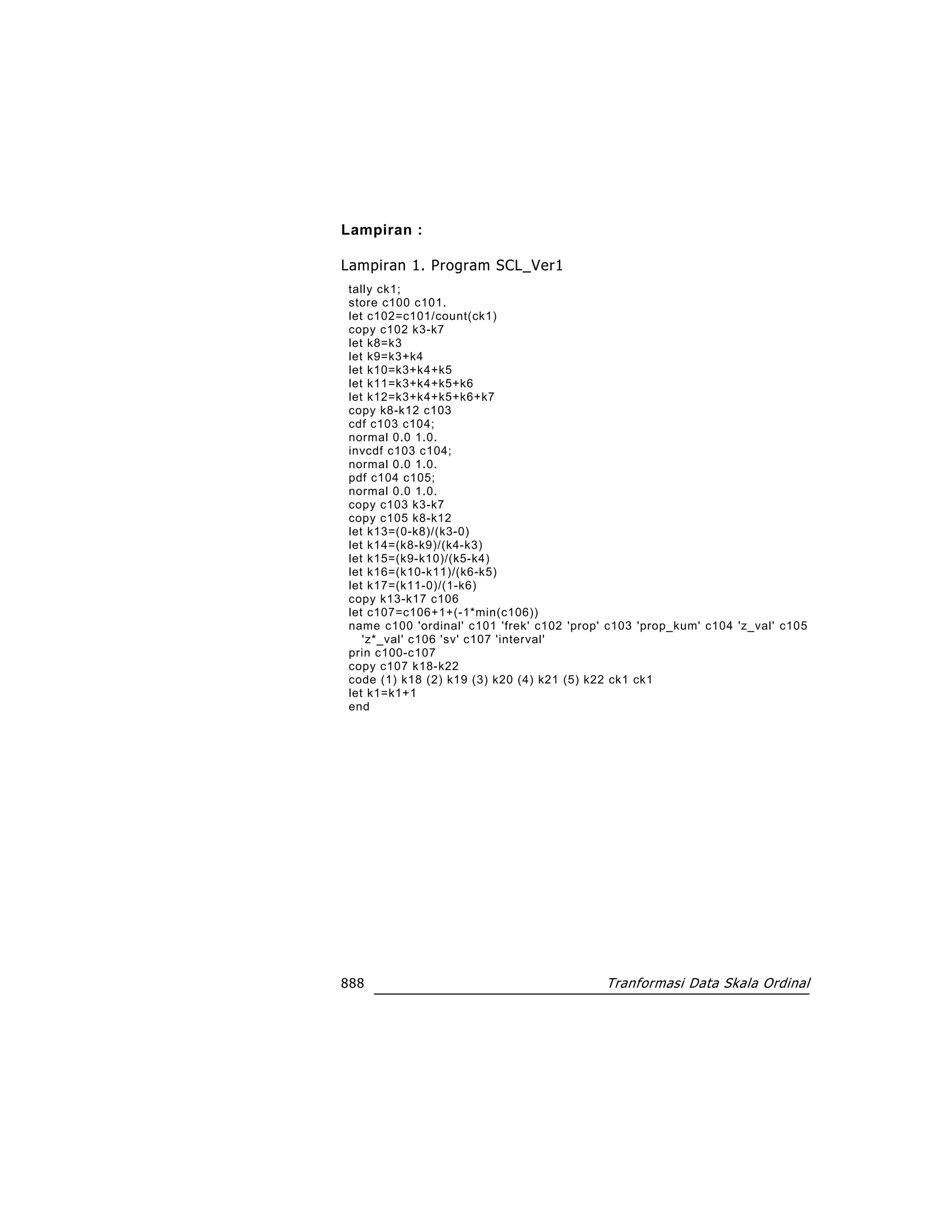 Transformasi data ordinal ke interval | PDF