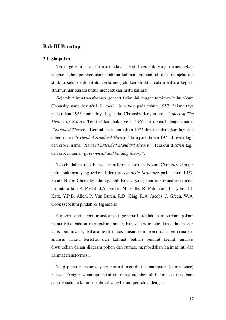 Makalah Transformasi Generatif