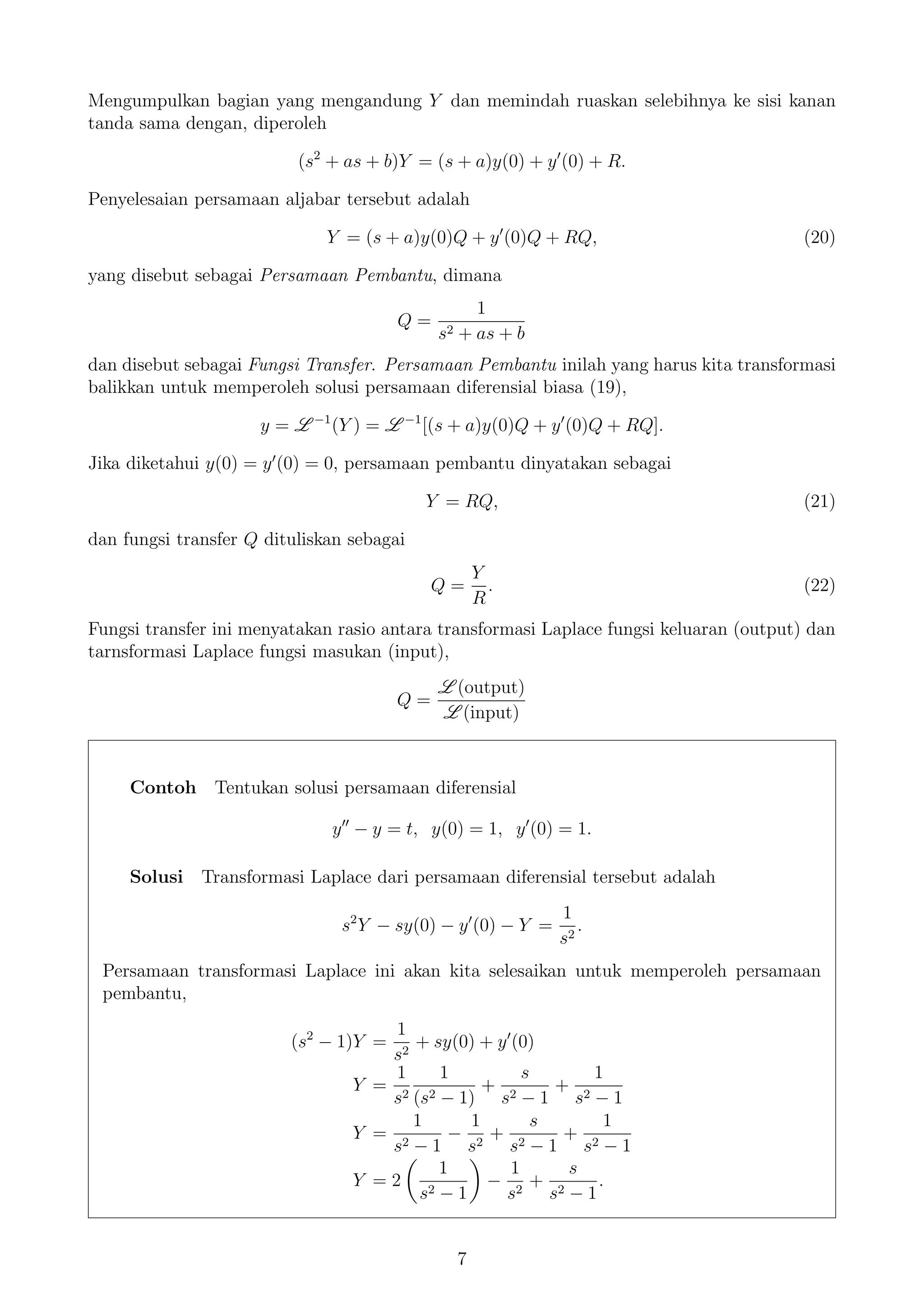 Transformasi laplace | PDF