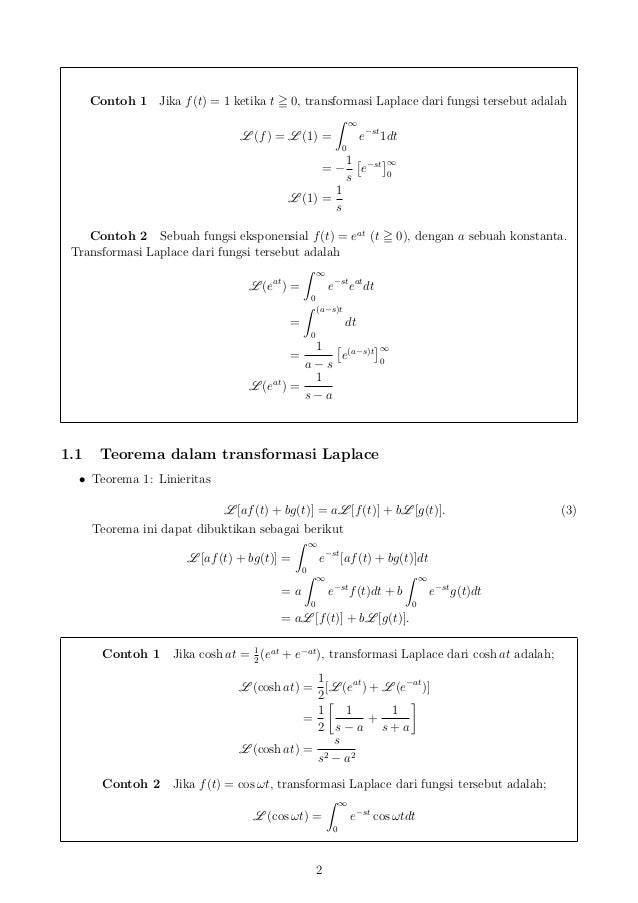 Contoh Soal Laplace