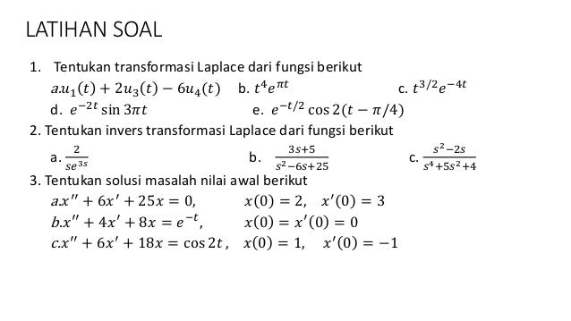 Transformasi Laplace Bag Kedua