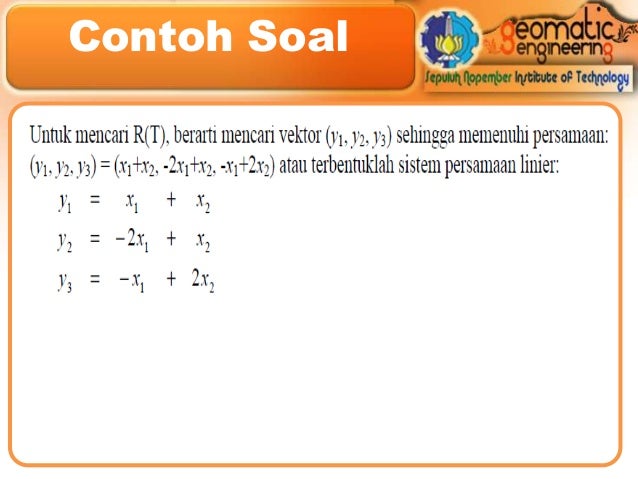 Transformasi Linier Matematika Geodesi