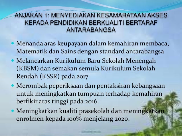 pelaksanaan tranformasi pendidikan secara holistik