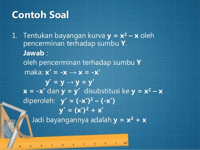 Komposisi Pencerminan Garis Vertikal Atau Horizontal Konsep