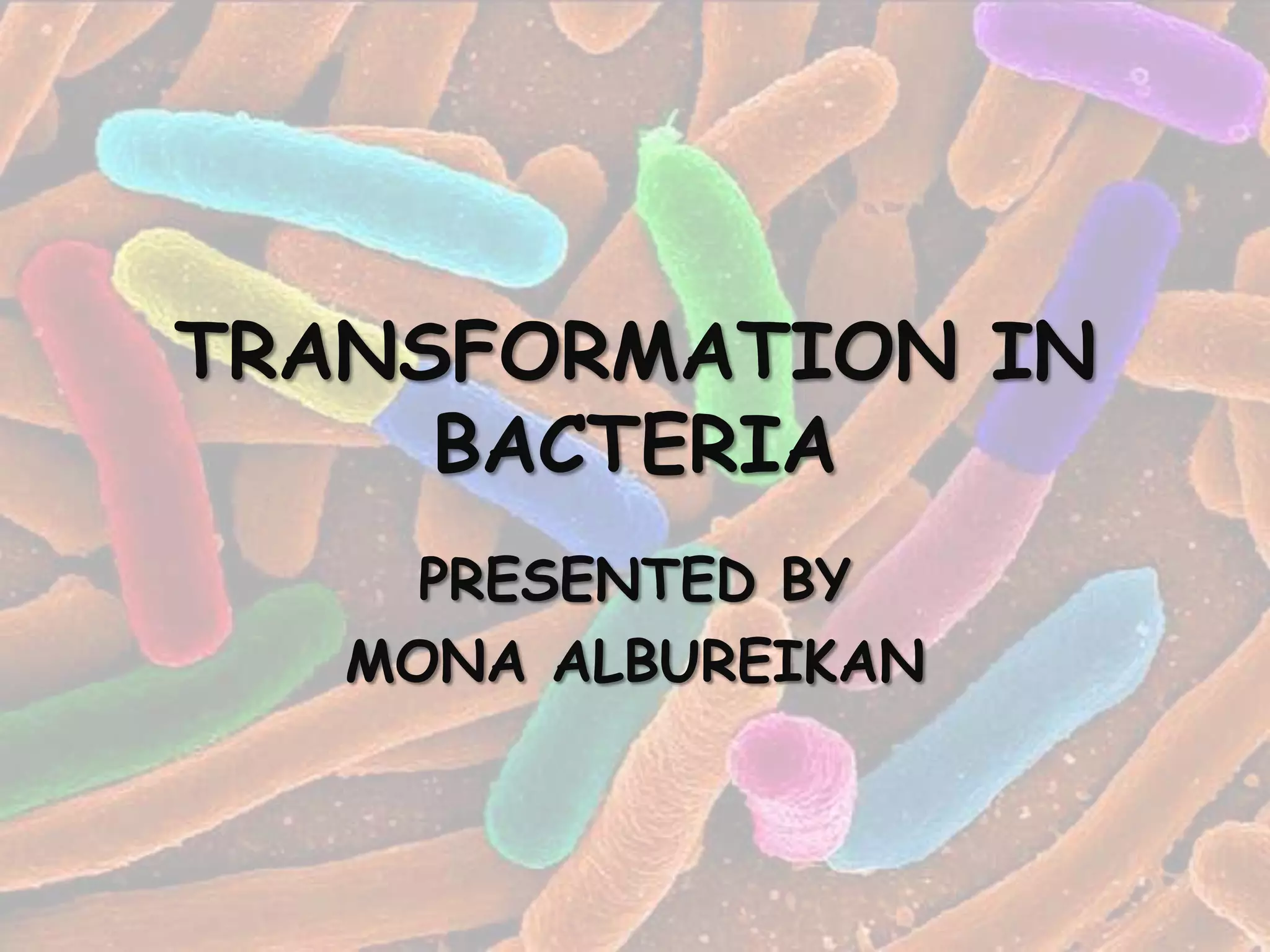 Transformation in bacteria | PPTX