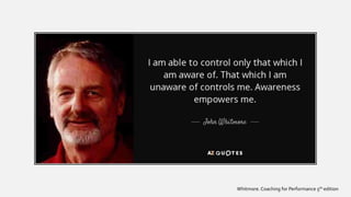 Whitmore. Coaching for Performance 5th edition
 