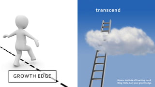 ASSUMPTION
transcend
GROWTH EDGE
Moore. Institute of Coaching. 2018
Blog: Hello. I am your growth edge.
 