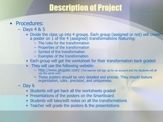 Transformational Geometry Lesson Plan | PPT