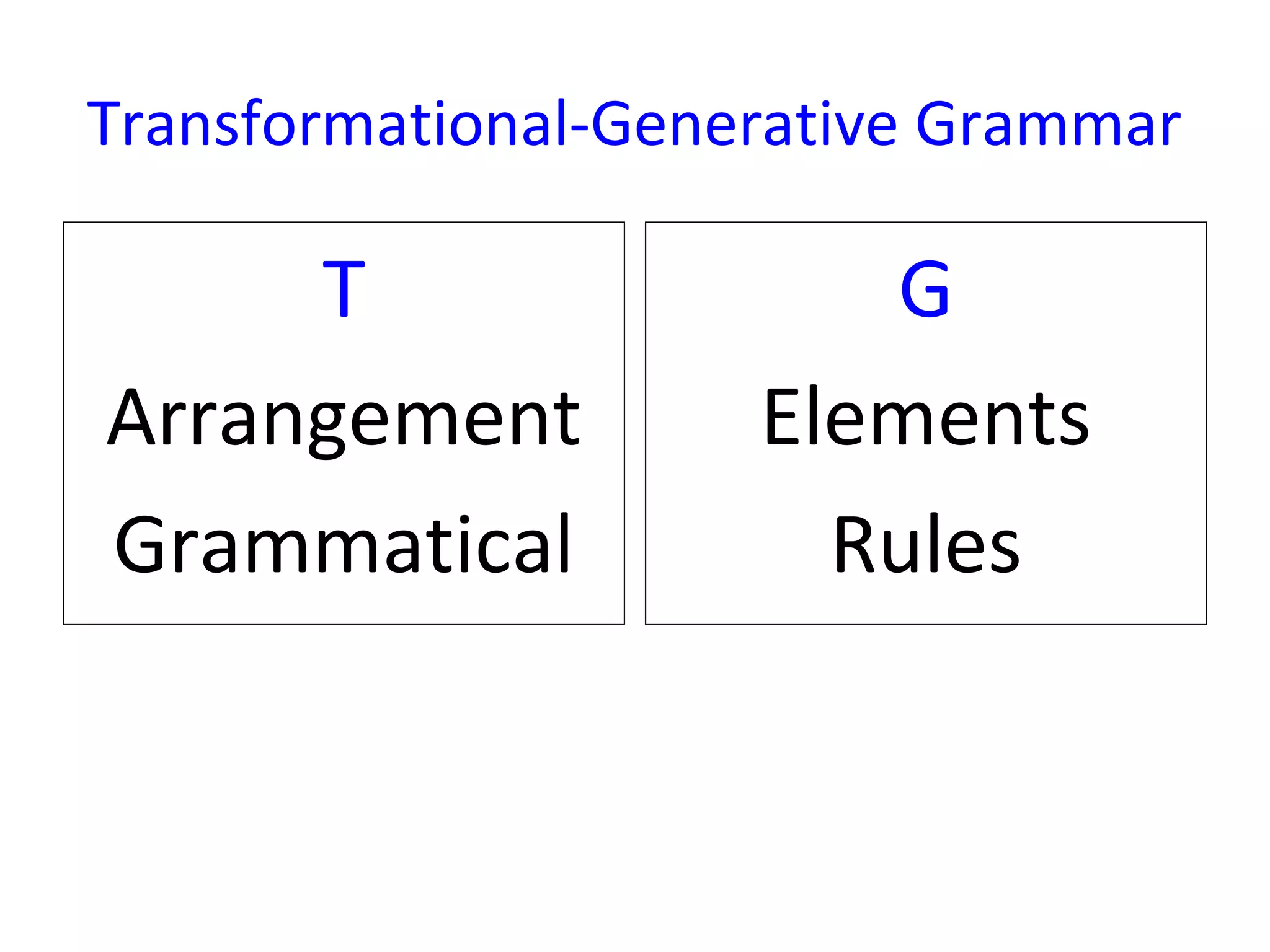Transformational generative grammar | PPT