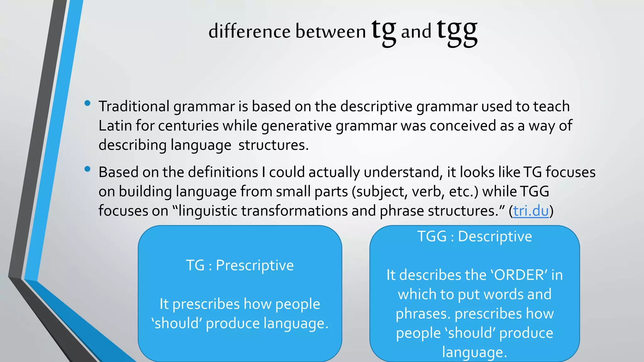 Transformational Generative Grammar | PPT