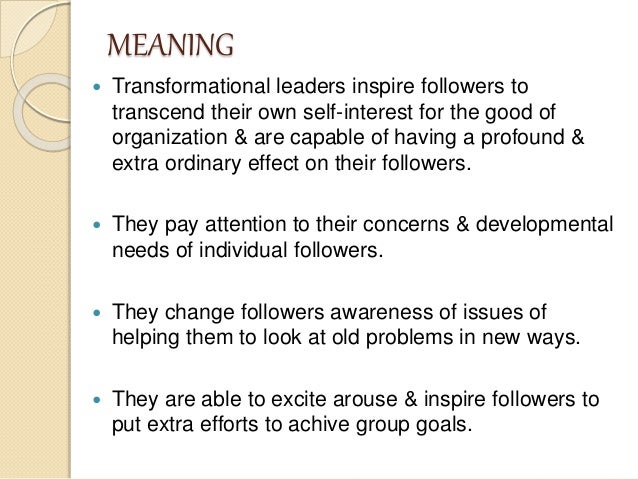 transformational leadership transformational leadership definition