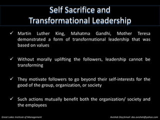 DefinitionTransformational Leadership is a leadership style where one or more persons engage with others in such a way that leaders and followers raise one another to higher levels of motivation and morality 
