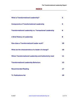 Transformational leadership | PDF