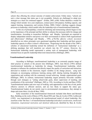 Transformational leadership style | PDF