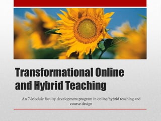 Transformational online and hybrid teaching3