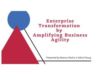 Enterprise
Transformation
by
Amplifying Business
Agility
 