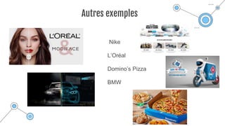 Autres exemples
Nike
L’Oréal
Domino’s Pizza
BMW
 