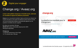 Lancer votre pétition citoyenne à l’échelle locale, nationale
ou mondiale et signez les pétitions proposées.
Avaaz est un ...