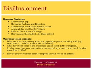 Transformation: Ensuring Student Success In An Internship | PPT