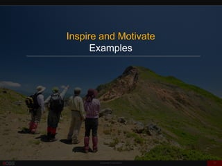 Corporate Presentation 10
Inspire and Motivate
Examples
 