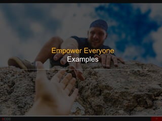 Corporate Presentation 20
Empower Everyone
Examples
 