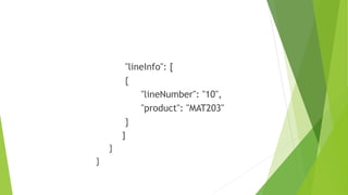 "lineInfo": [
{
"lineNumber": "10",
"product": "MAT203"
}
]
}
}
 