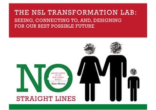 THE NSL TRANSFORMATION LAB:
SEEING, CONNECTING TO, AND, DESIGNING
FOR OUR BEST POSSIBLE FUTURE
 