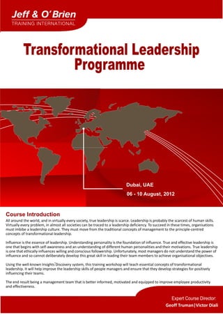 Transformation Leadership Programme