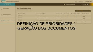 DEFINIÇÃO DE PRIORIDADES /
GERAÇÃO DOS DOCUMENTOS
DEFINIÇÃO DE PRIORIDADES /
GERAÇÃO DOS DOCUMENTOS
 