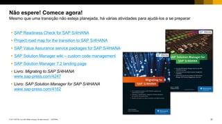 37INTERNAL© 2017 SAP SE or an SAP affiliate company. All rights reserved. ǀ
PERGUNTAS?
 