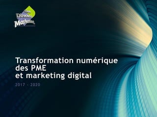Transformation numérique
des PME
et marketing digital
2017 - 2020
 