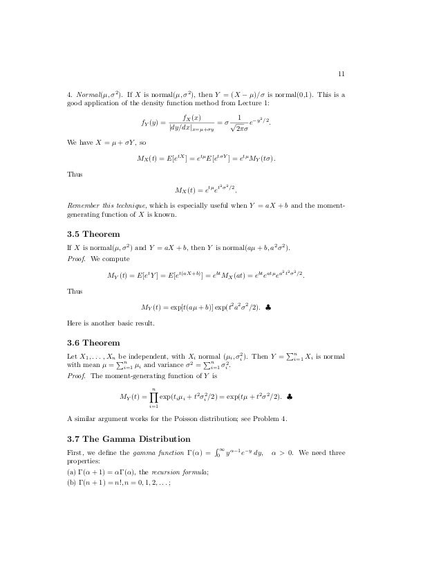 Transformation Of Random Variables