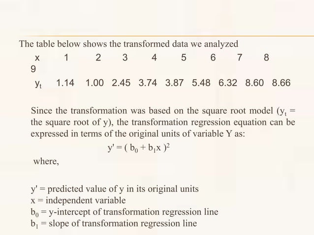 Transformation of variables | PPTX