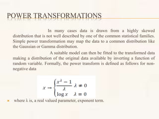 Power Transformations Method Transformation of variables | PPTX