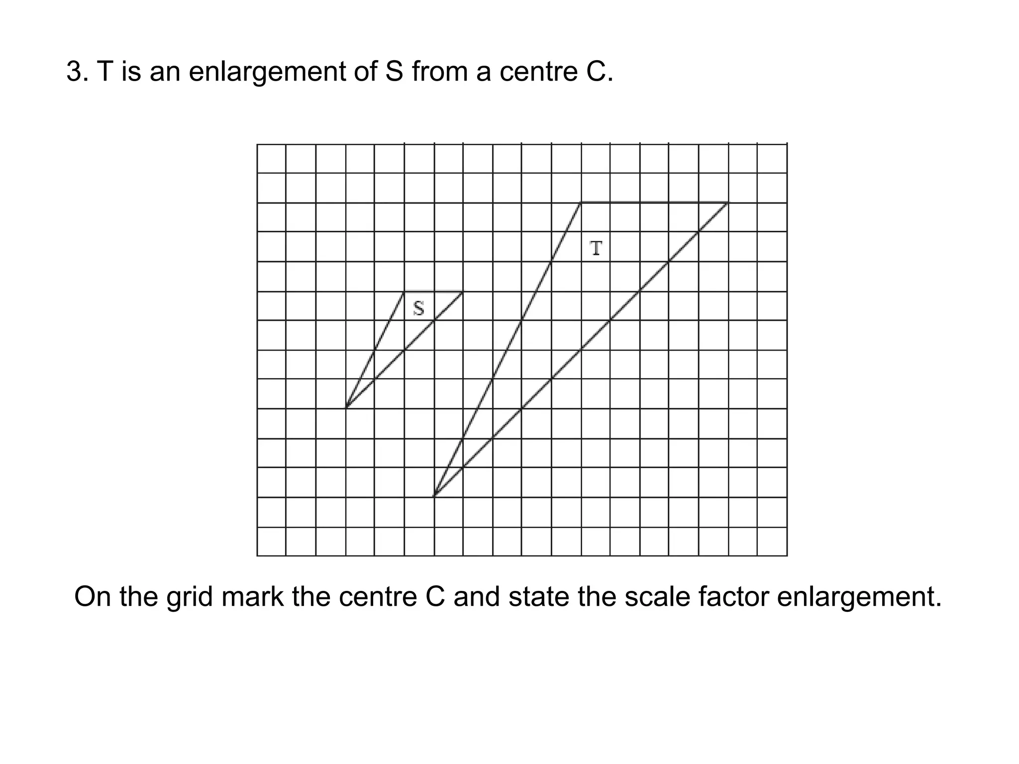 Now try these 1. On the grid enlarge the shape by a scale factor of 3.