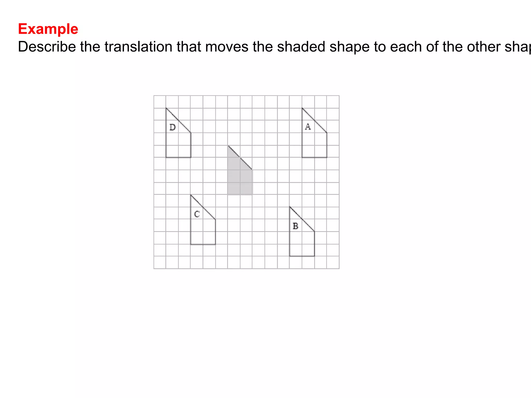 3. T is an enlargement of S from a centre C.On the grid mark the centre C and state the scale factor enlargement.