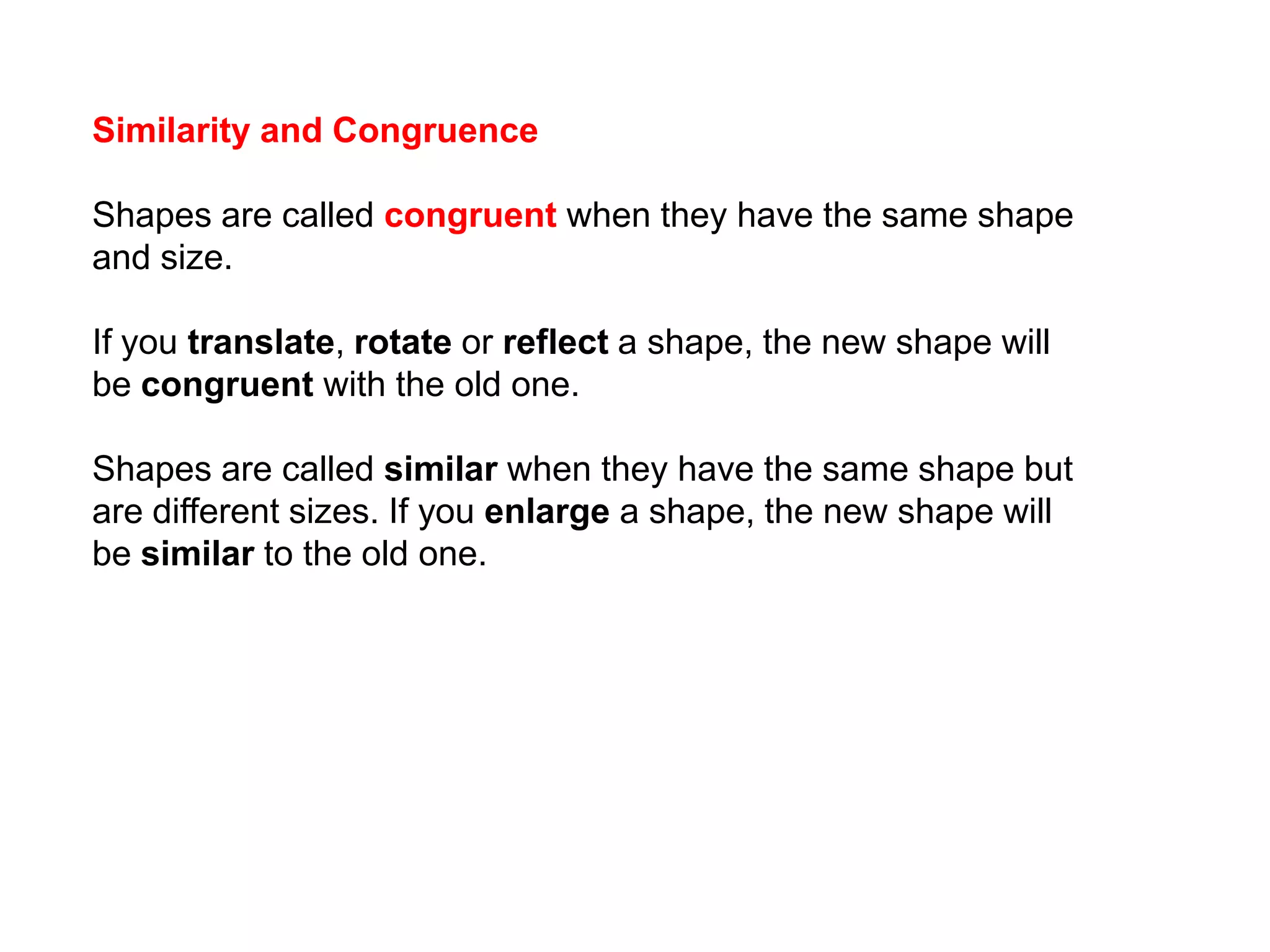 Now try these1. Give the vector that translates the shaded shape to the other shapes.