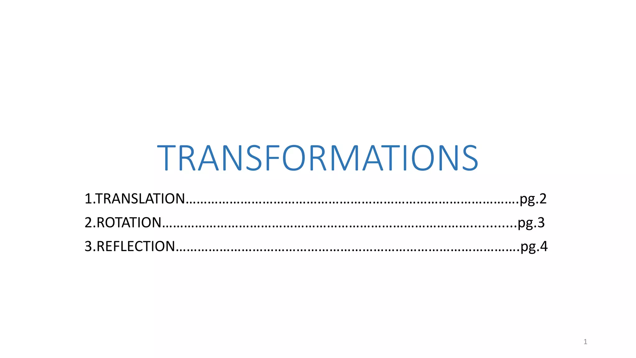 Transformations | PPT