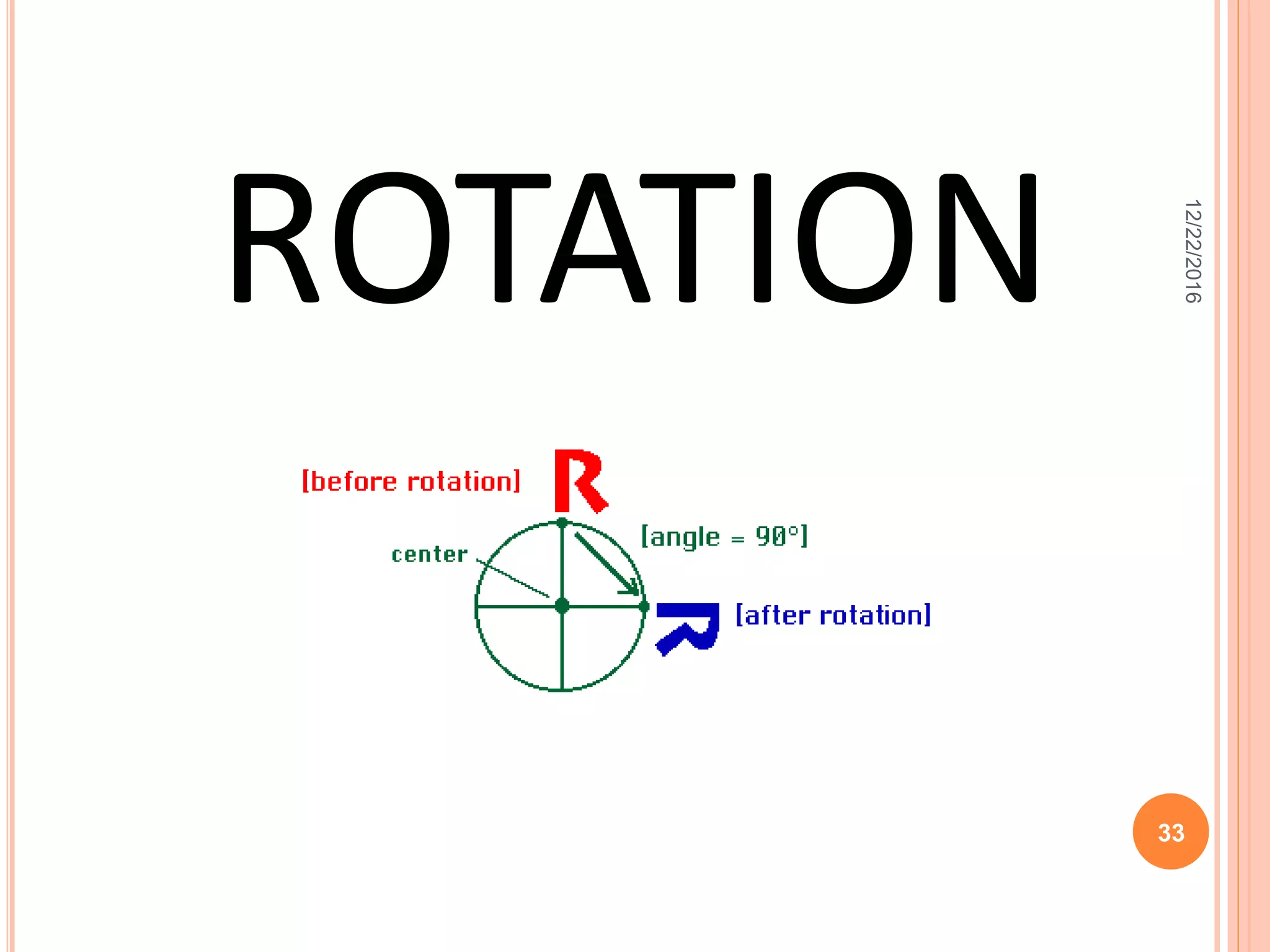 ROTATION
12/22/2016
33
 
