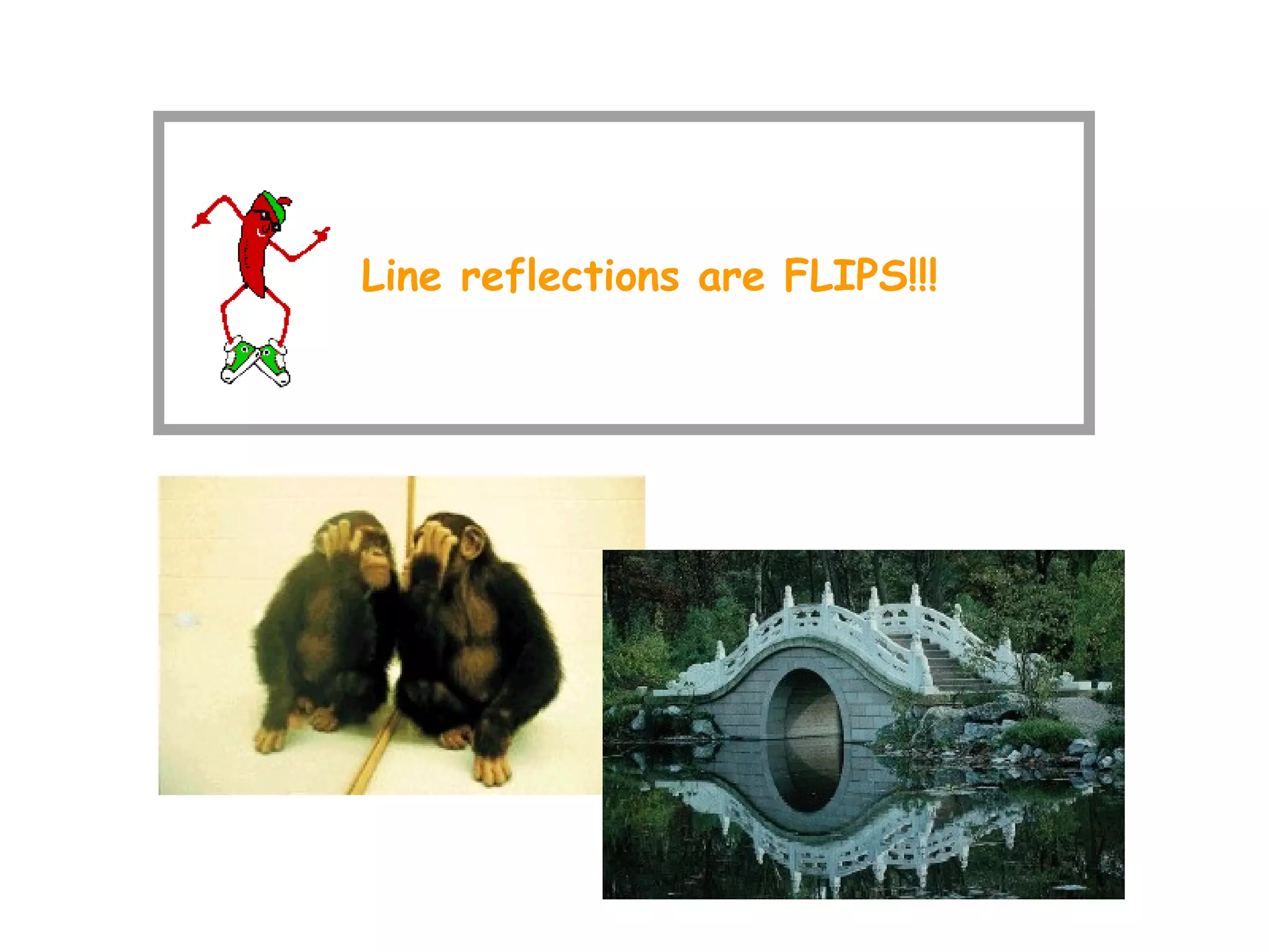 Line reflections are FLIPS!!!
 