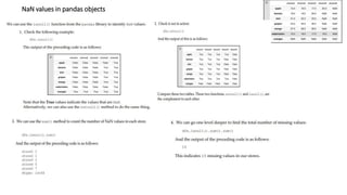 NaN values in pandas objects
 